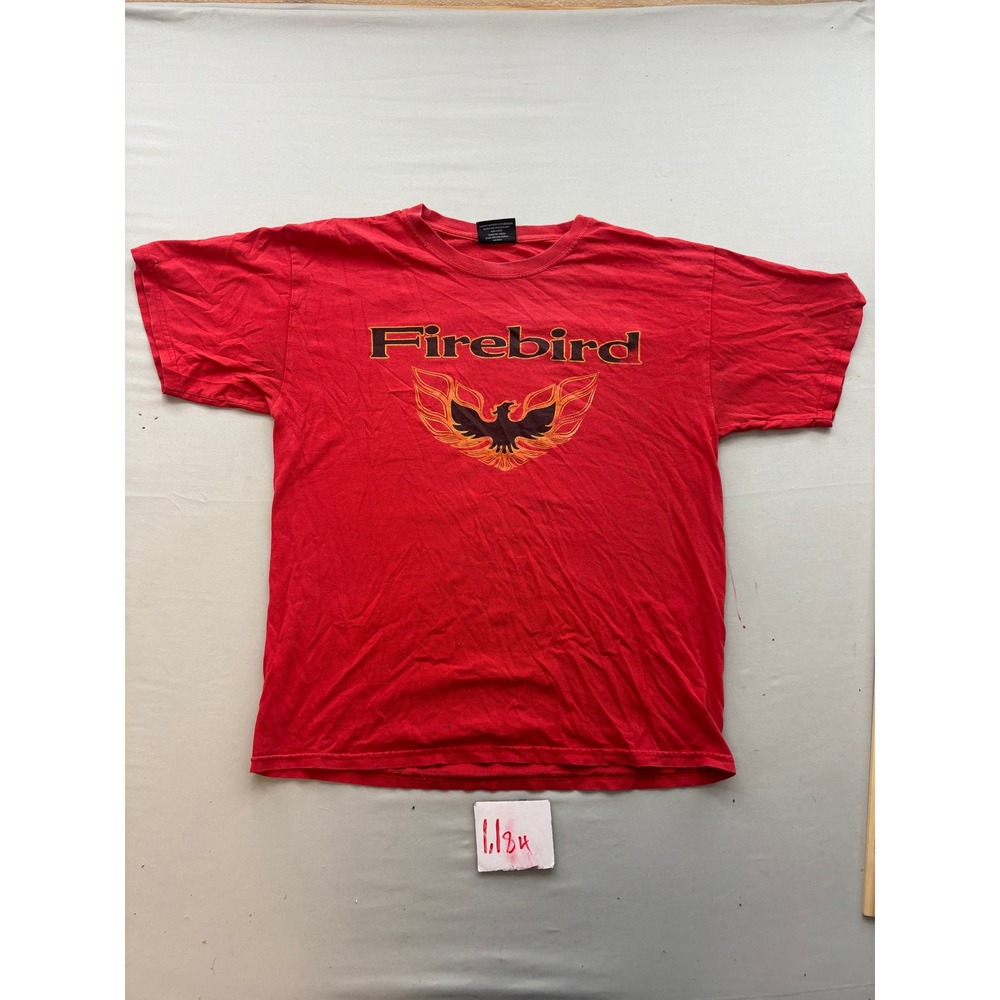 Steve & Barrys Pontiac Firebird Graphic T-Shirt Red Mens Large Vintage Style